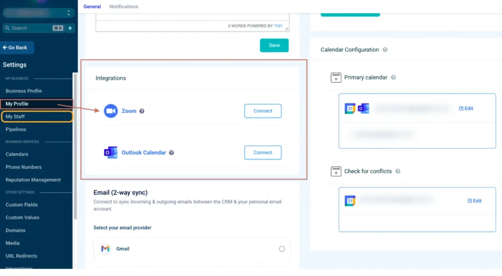 gohighlevel integration with Zoom